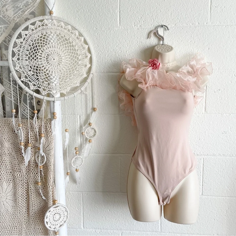 NWT Free People Haute Wired Bodysuit Pink Rose